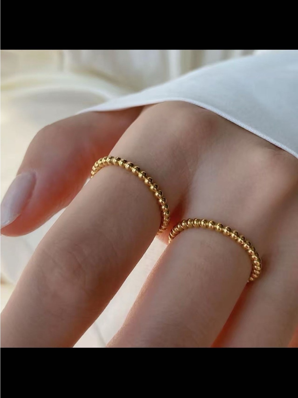 New - Catbird Little Disco Beaded Ring - Gold